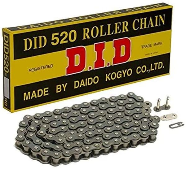 DID 520-106 drivkæde (106 led) UDEN O-ringe (åben + klips)