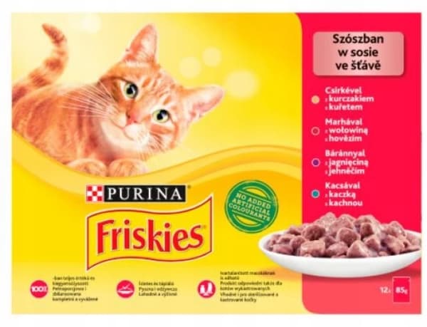 Purina Friskies MP våtfoder för katter 120x85g, 12 påsar