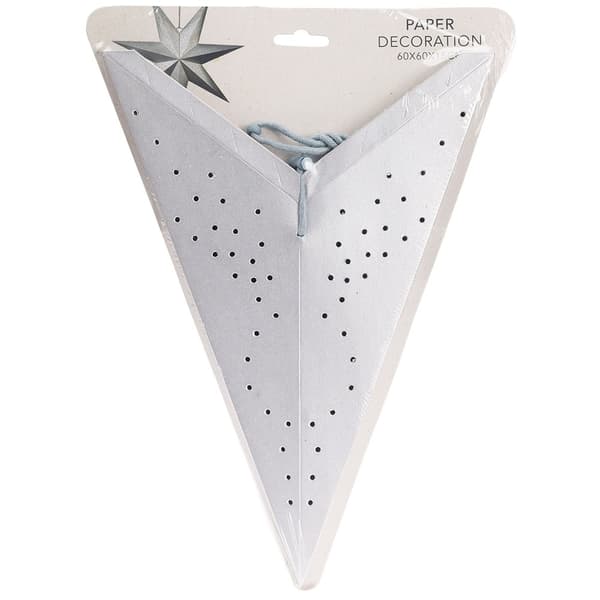 Dekorativ maskad pappersstjärna silver 60 cm