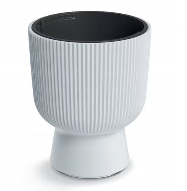 Vit plastkruka med insats Milly 36,5x30 cm