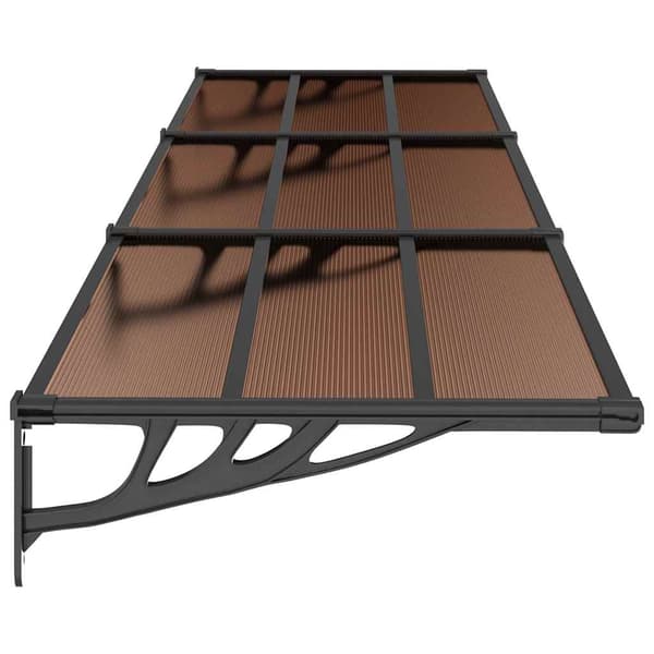 vidaXL dørmarkise sort 358,5x90 cm polycarbonat