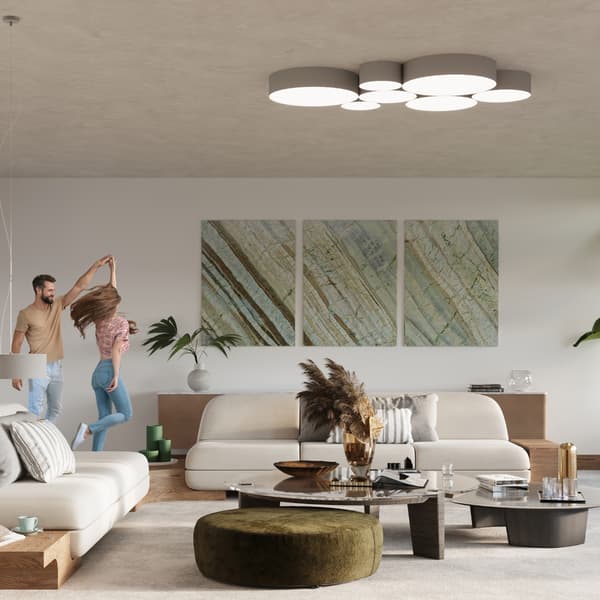 LOFTSLAMPE ARENA 4 E27 GRÅ SOLLUX SL.0918