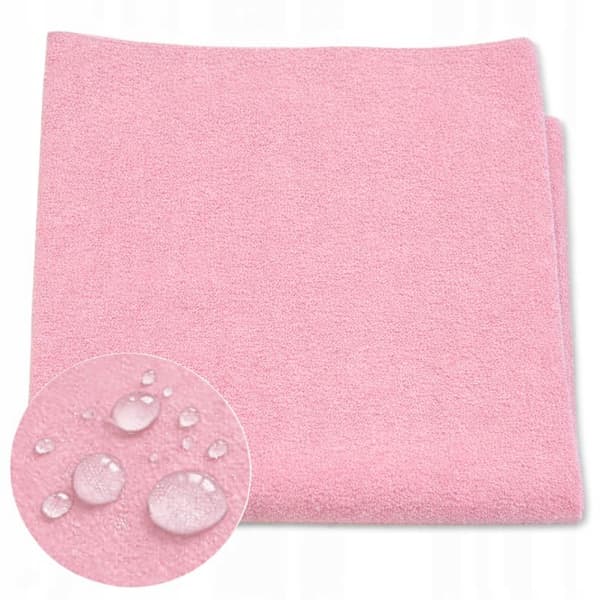 Vattentät matta 90x60 cm rosa froté