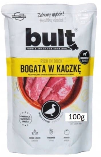 Bult | Vådfoder til hunde - luncheon meat | 100g pose - Rig på and 100g
