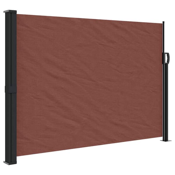 vidaXL udtrækkelig sidemarkise brun 140x500 cm