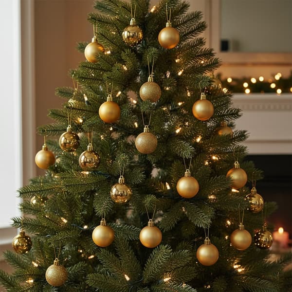 Uknuselige guld julekugler 4 cm 20 stk.
