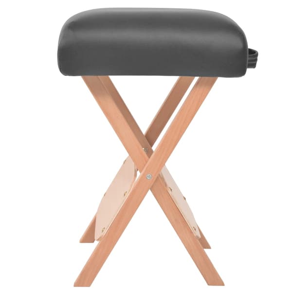 vidaXL foldbar massageskammel, sædetykkelse 12 cm, sort