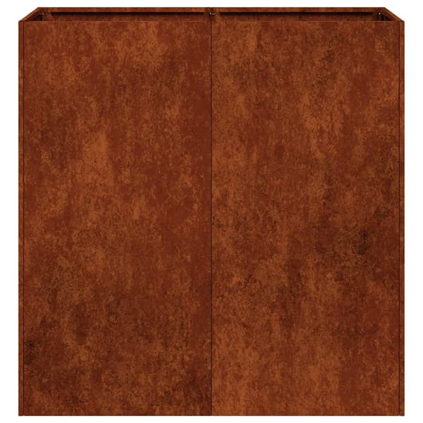 vidaXL rusten urtepotte 80x40x80 cm rustfrit stål