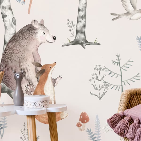 Affisch - Gobeläng stora blommor i retrostil