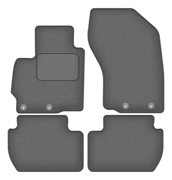 Velour grafit bilmåtter til: Mitsubishi Outlander II crossover (2006-2013)