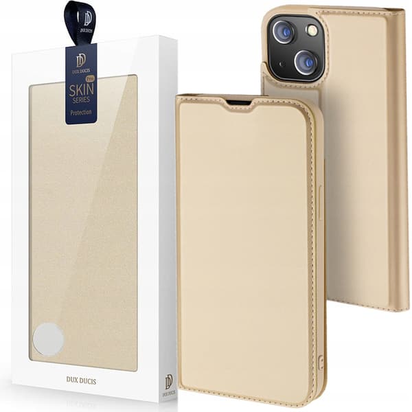 Dux Ducis Skin Pro Holster Cover med Flip iPhone 14 Plus Guld