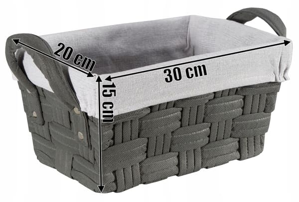 LILO grafitvävd korg 30x20x15 cm