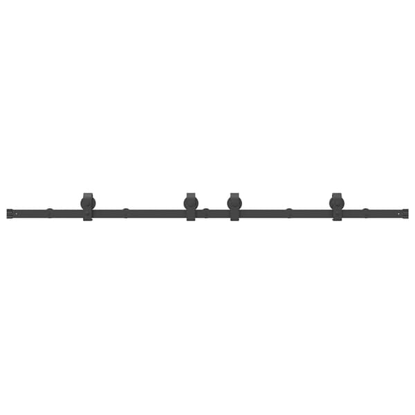 vidaXL Skjutdörrsinstallationssystem 183 cm stål svart