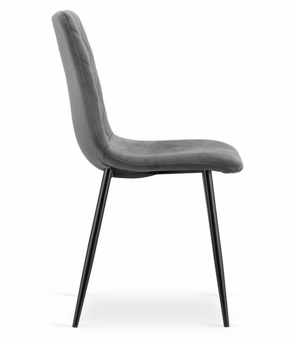 TURIN stol - mørkegrå fløjl x 4