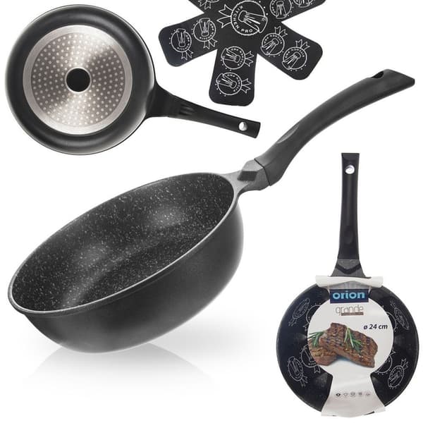 Djup hög granitstekpanna GRANDE 24 cm