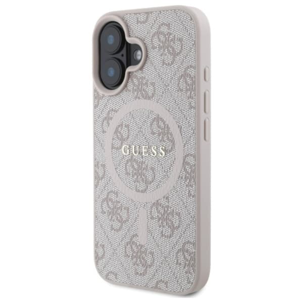 Guess 4G Ring Classic Logo MagSafe - iPhone 16-skal (rosa)