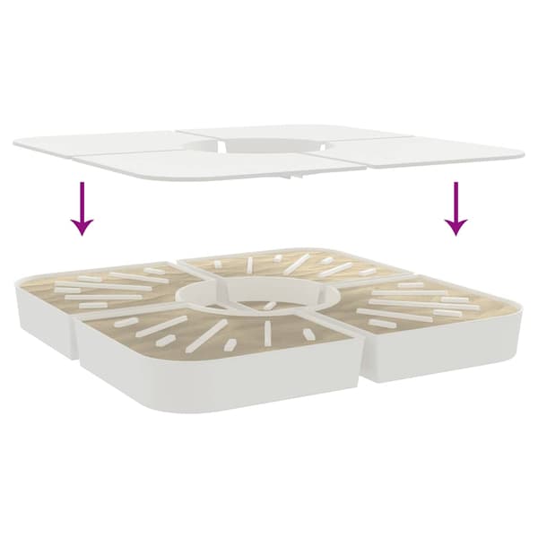 vidaXL Parasollfot, 4 delar, 100 kg, PP