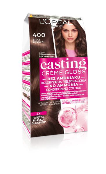L'Oréal Paris Casting Crème Gloss Hårfarve Uden Ammoniak 400 Brun