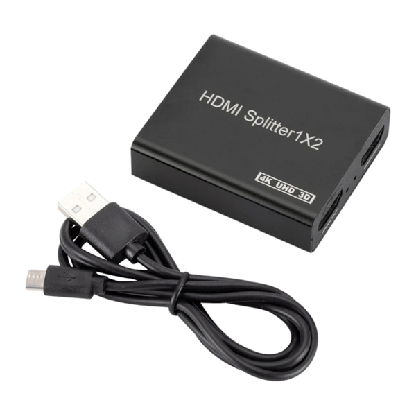 HDMI-splitter 1 til 2 2x 4K 2K 3D billedsplitter forgrener kloning