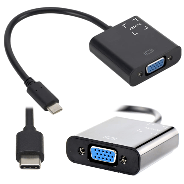 USB 3.1 Type-C till VGA-adapter videokonverter laptop