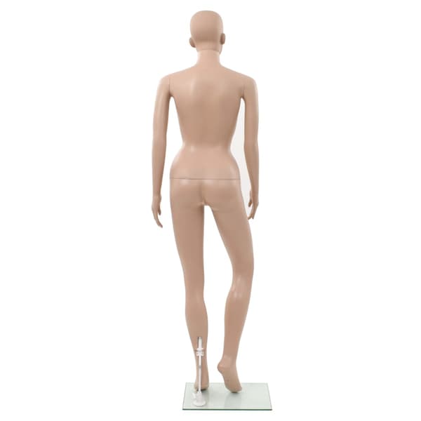 vidaXL Damskyltdocka med glasbas, beige, 180 cm