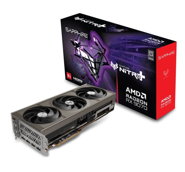 Sapphire Nitro RX 9070 Gaming OC 16GB Grafikkort Grå