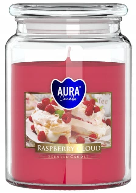 Doftljus Raspberry Cloud i burk 14x9,8 cm, upp till 100 timmars brinntid