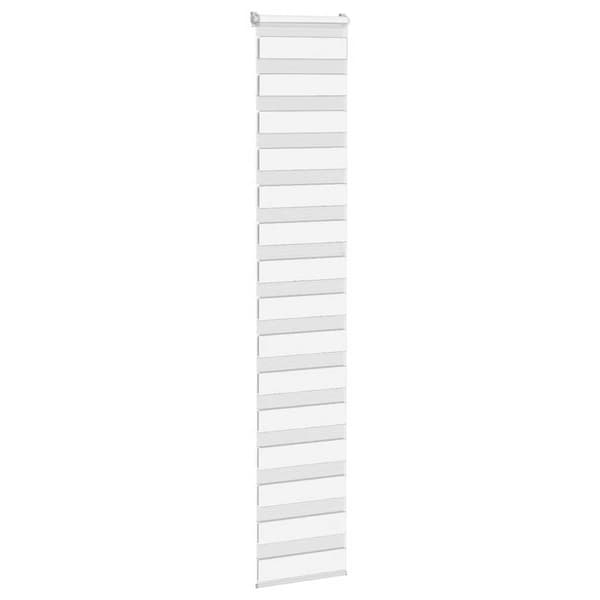 vidaXL Zebrarullgardin, vit, tygbredd 35,9 cm, polyester