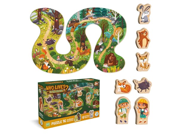 Palapeli Kuka asuu metsässä, 16 palaa, DODO, 300608