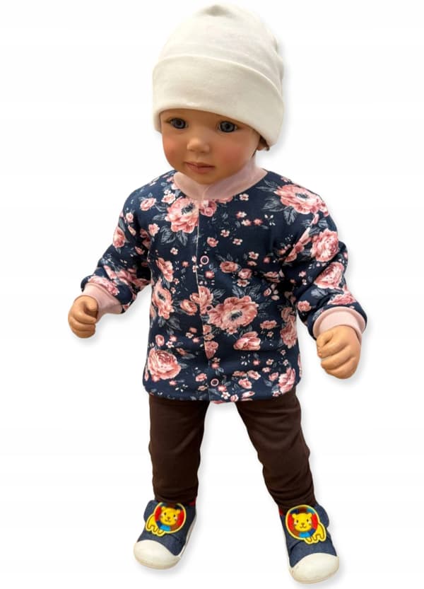 Kaftan kaftanik 56 nyfødtbluse med opretstående krave og roser