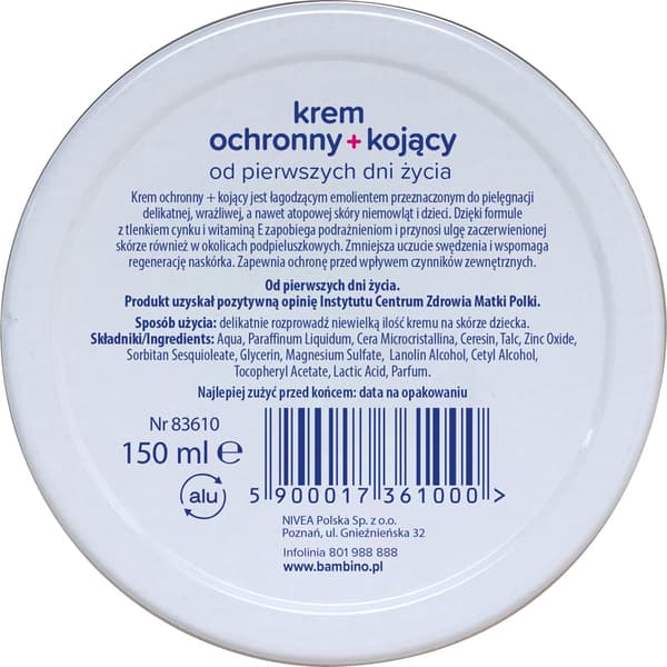 BAMBINO Skyddande och lugnande kräm 150ml