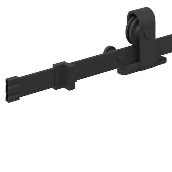 vidaXL Skjutdörrsinstallationssystem 183 cm stål svart