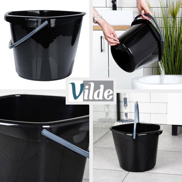 Sort plastspand 5 l, 10 l, 14 l 3 stk.