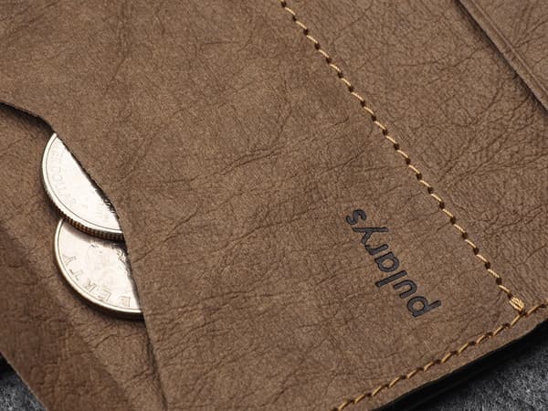 PORTER Go plånbok av vattentätt tvättpapper, brun