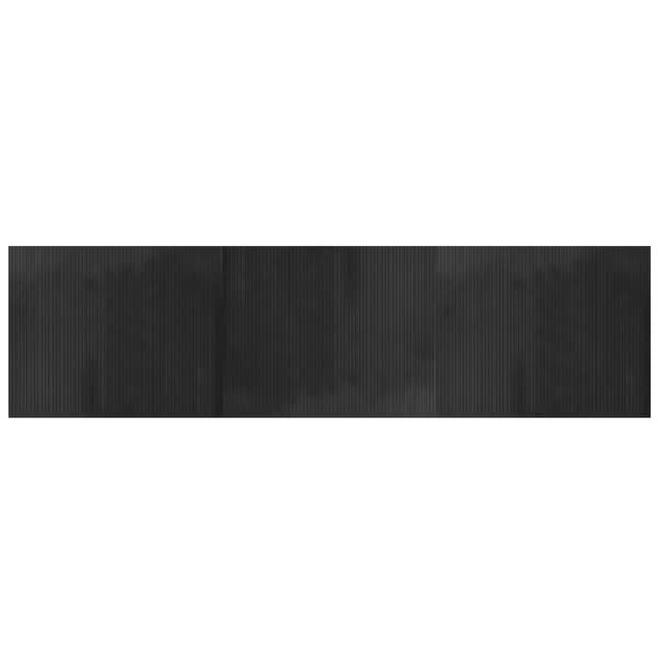 vidaXL Suorakulmainen matto, harmaa, 80x300 cm, bambu