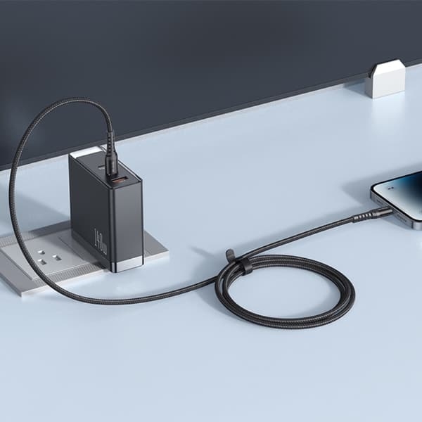MCDODO KORT USB-C LIGHTNING-KABEL SNABBLADDNING FÖR IPHONE 13 14 20CM
