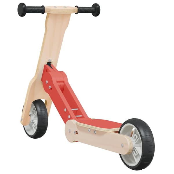 vidaXL 2-i-1 Barnsparkcykel Röd
