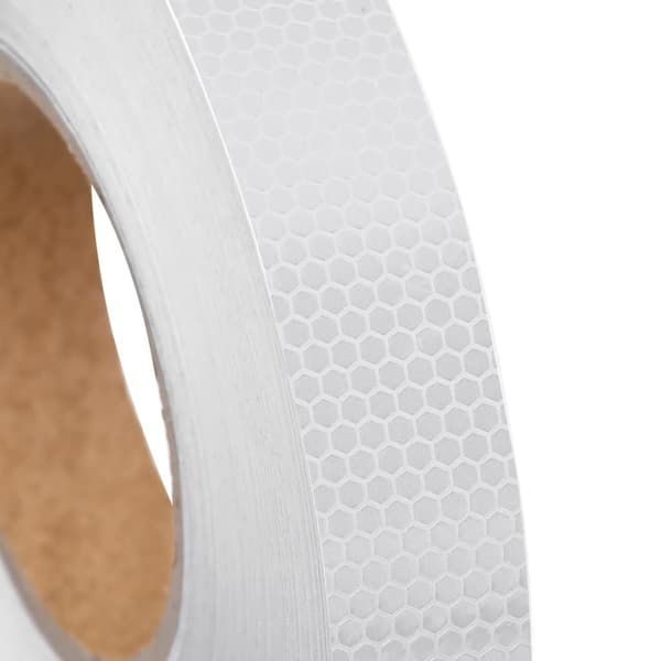 vidaXL Reflekterande tejp, vit, 2,5 cm x 50 m, PVC