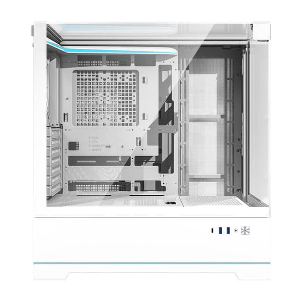 Darkflash DY450 Blæserløs computerkabinet (hvid)