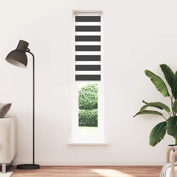 vidaXL Zebragardin, svart, tygbredd 45,9 cm, polyester