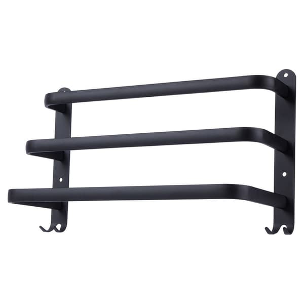 Håndklædeholder aluminium sort 40 cm