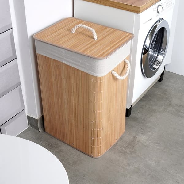 Bambu pyykikori beige 70 l