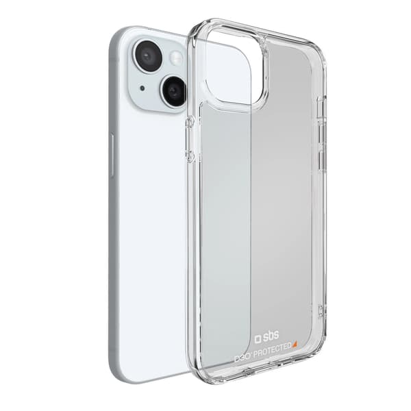 SBS D3O-cover til iPhone 15 - Gennemsigtig