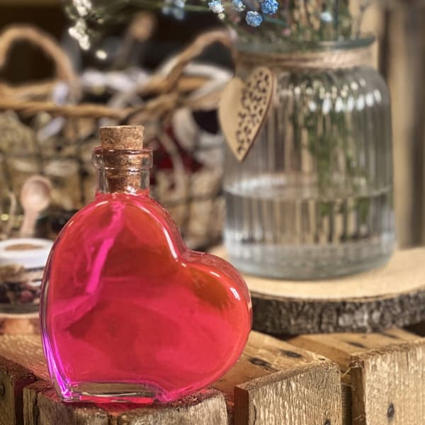 HEART-flaska 250 ml glasflaskor för bröllopspresent likör vin juice