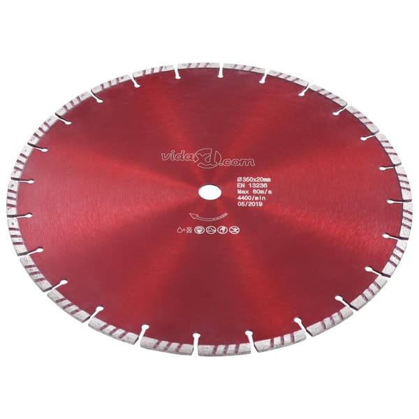 vidaXL Turbo diamantklinge, stål, 350 mm