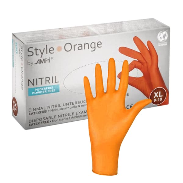 Ampri Style Orange XL Nitrilhandsker 100 stk.