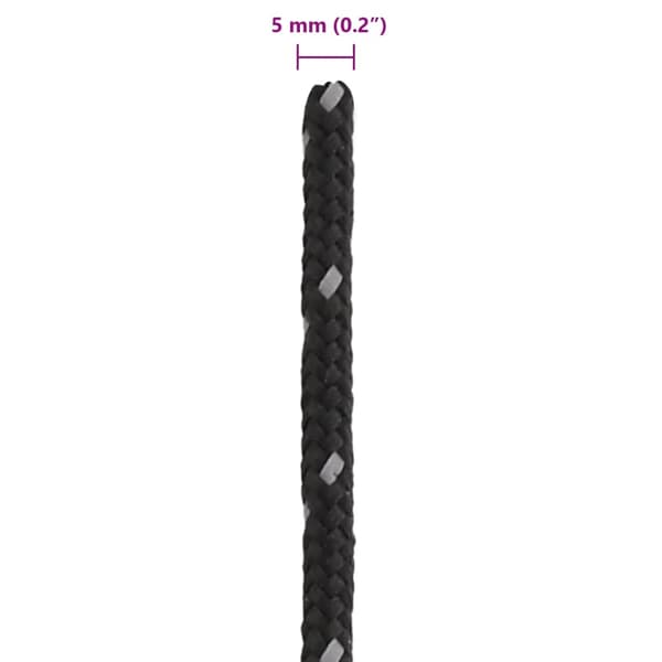 vidaXL teltreb med strammere, reflekterende elementer, 50 m, 5 mm