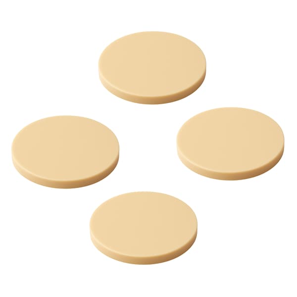 Självhäftande silikonunderlägg antislip beige diameter 34 (4-pack)
