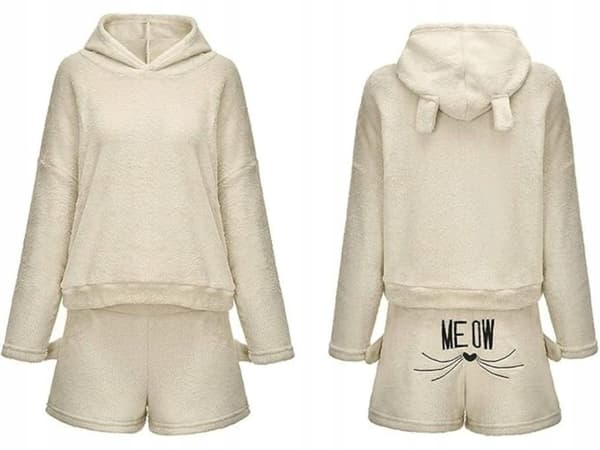 Beige yöpuku kompletti L (40)