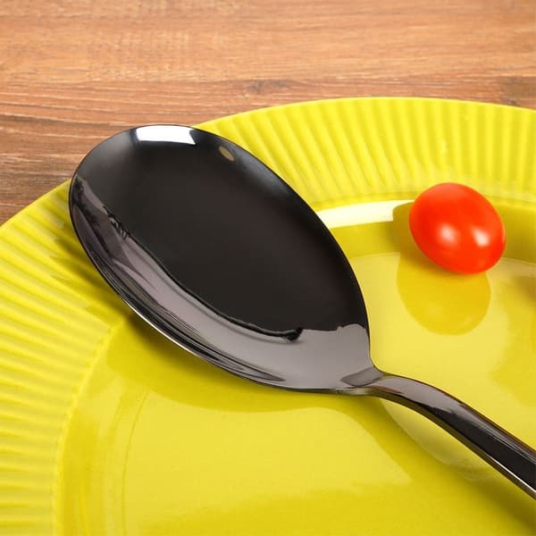 Salladssked i stål svart 25 cm